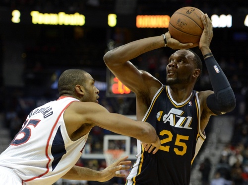 Al Jefferson (R) van Utah Jazz (archiefbeeld). EPA