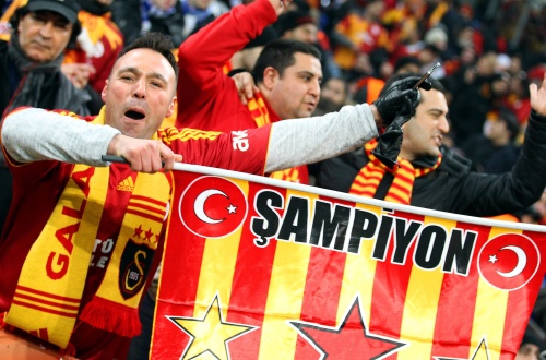 Supporters van Galatasaray. EPA
