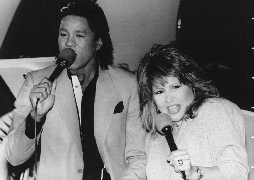 Pia Zadora en Jermaine Jackson in 1984. ANP