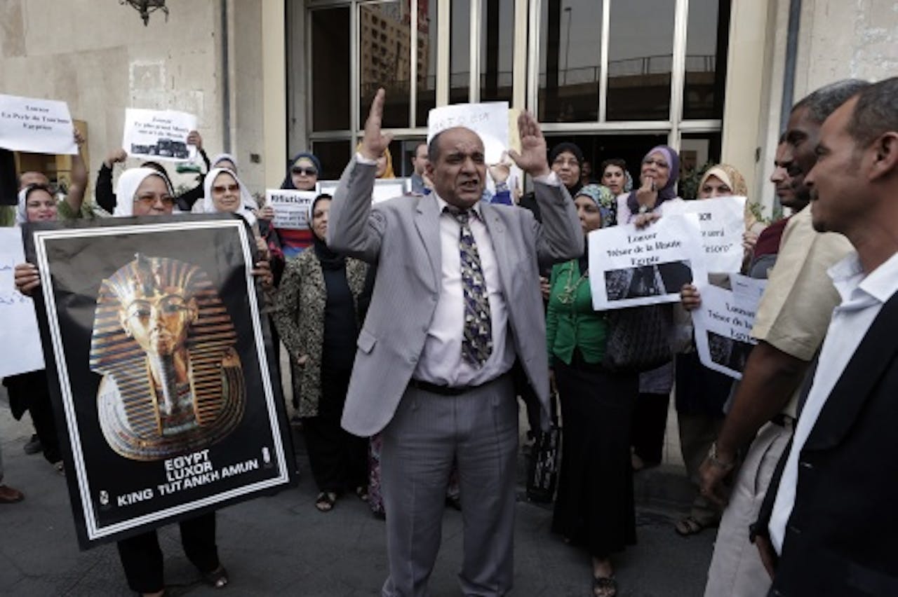 Demonstratie tegen de benoeming van Adel Mohamed al-Khayat. EPA