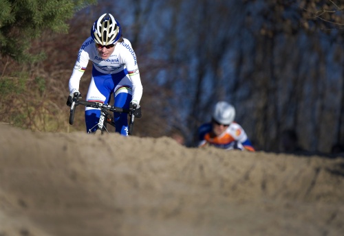 Marianne Vos tijdens het NK veldrijden (archieffoto, januari 2012). ANP