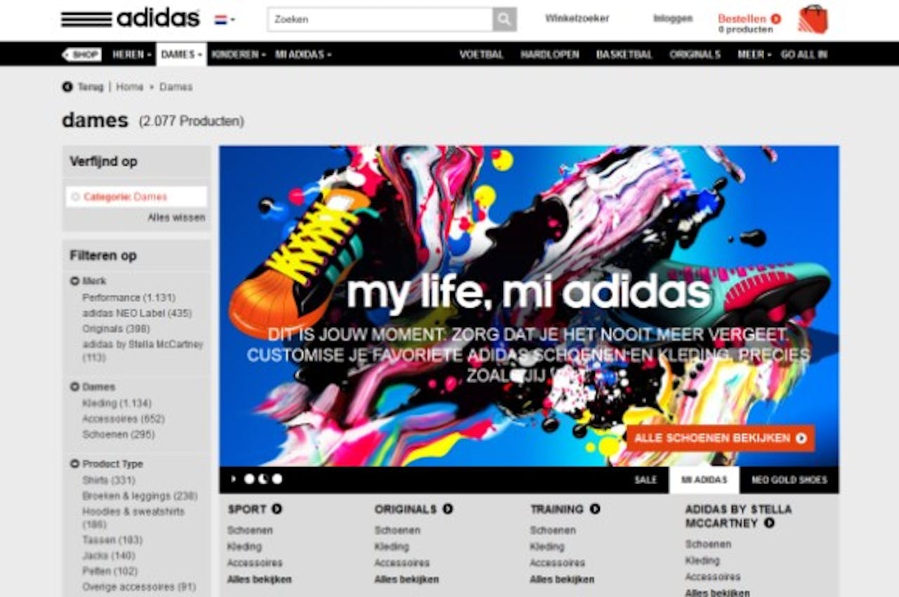 Adidas Group werkt aan internationale groei en opent wereldwijd webwinkels