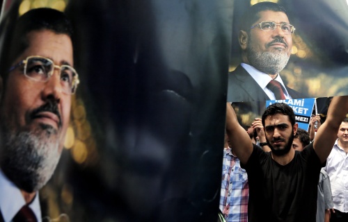 Aanhangers van Mohamed Mursi. EPA