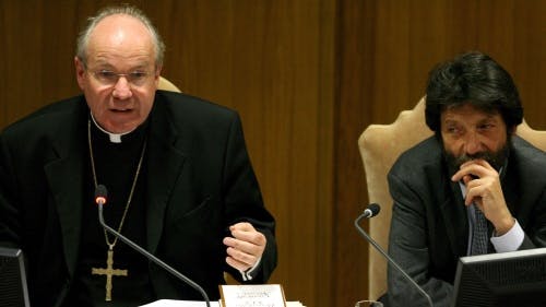 Christoph Schönborn (L). EPA