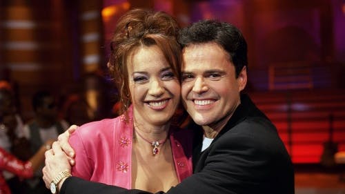 Donny Osmond in 2000 met de Nederlandse Marjolein Keuning. ANP KIPPA