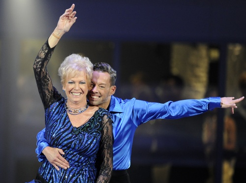 Ria Valk vorig jaar met Sander Pondman in Strictly Come Dancing. ANP Kippa