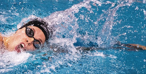 Femke Heemskerk in actie op de 200 meter vrije slag, ANP