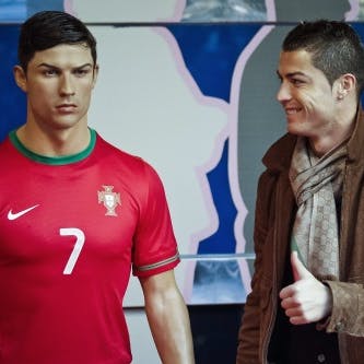 Wassen beeld Ronaldo in Madrid