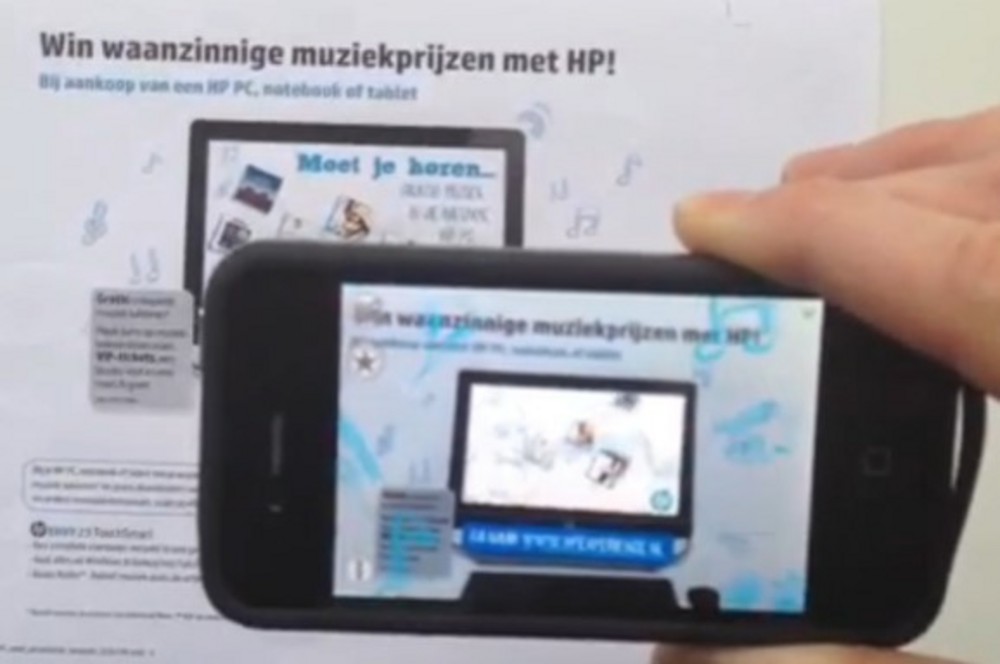 Augmented reality retailcampagne voor HP Connected Music Player