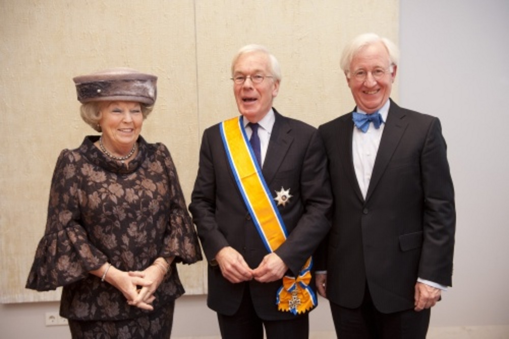 Herman Tjeenk Willink en zijn partner Quintus (R). ANP