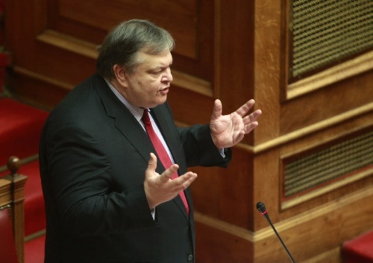 De Griekse minister van FinanciÃ«n Evangelos Venizelos. EPA