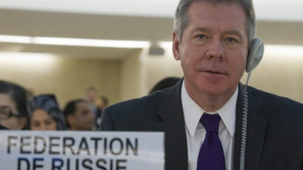 De plaatsvervangende Russische minister van Buitenlandse Zaken Gennady Gatilov. EPA