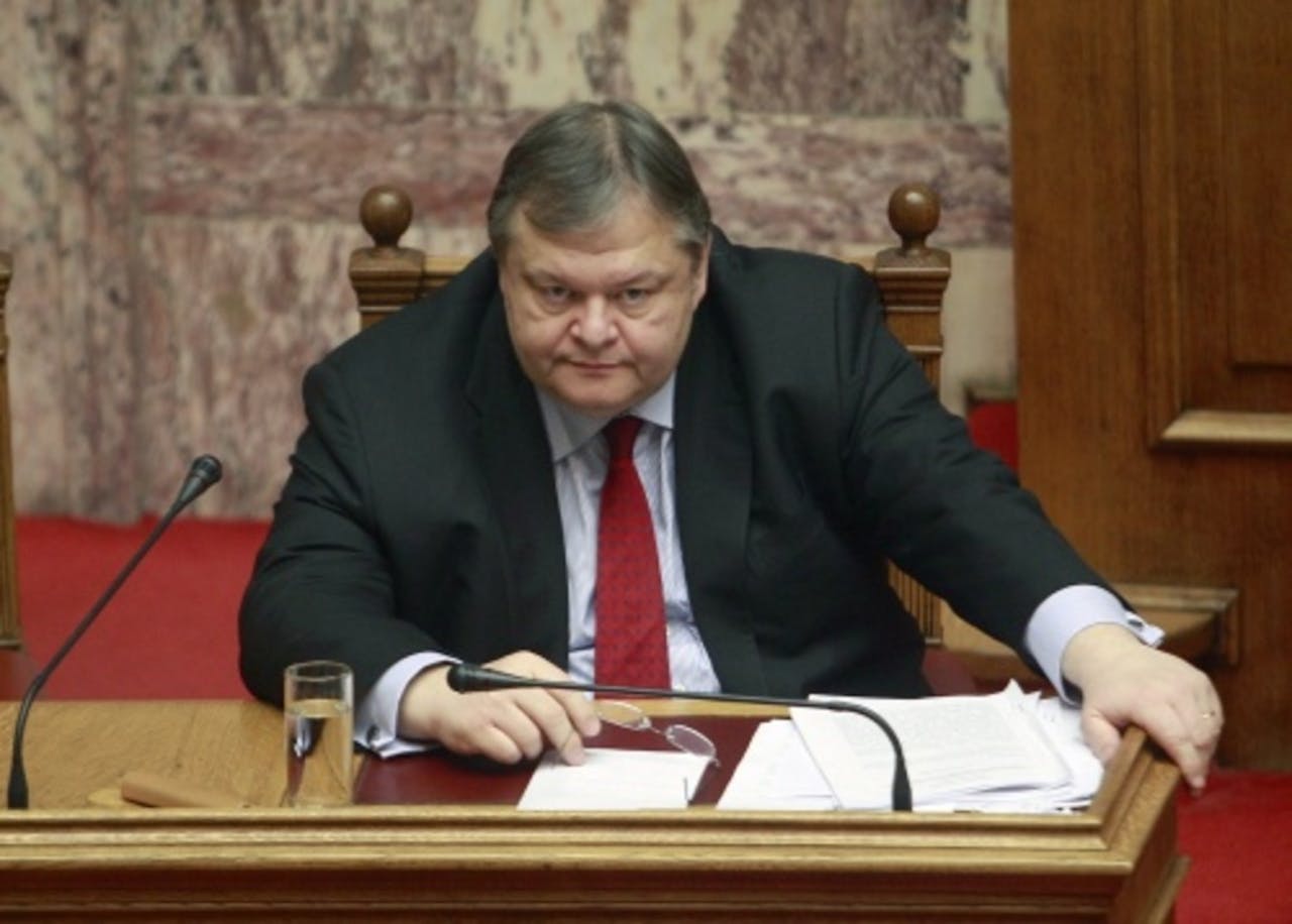 De Griekse minister van FinanciÃ«n Evangelos Venizelos. EPA