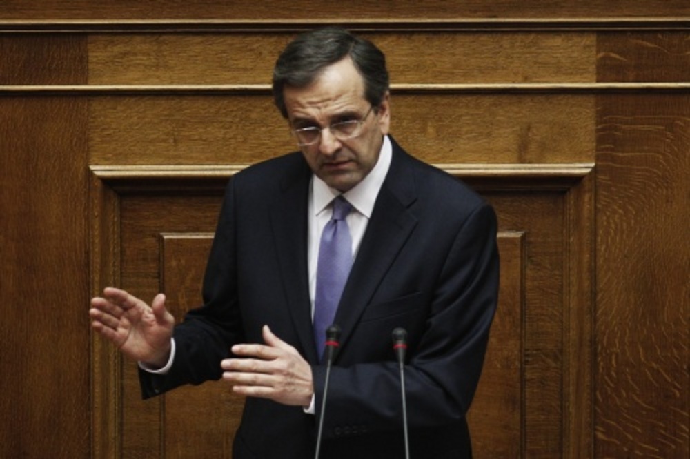 De Griekse premier Antonis Samaras. EPA