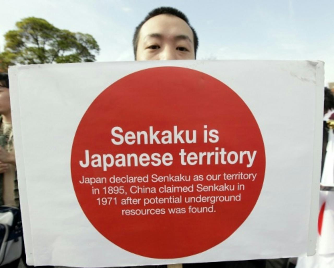 Archiefbeeld van een Japanse demonstrant. EPA