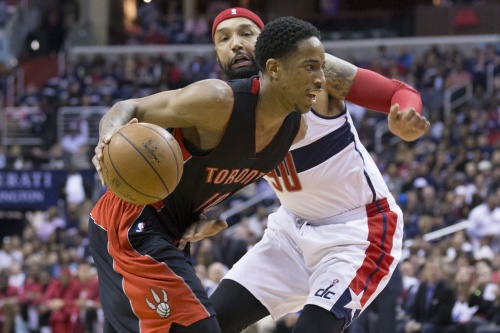 DeMar DeRozan (L). EPA