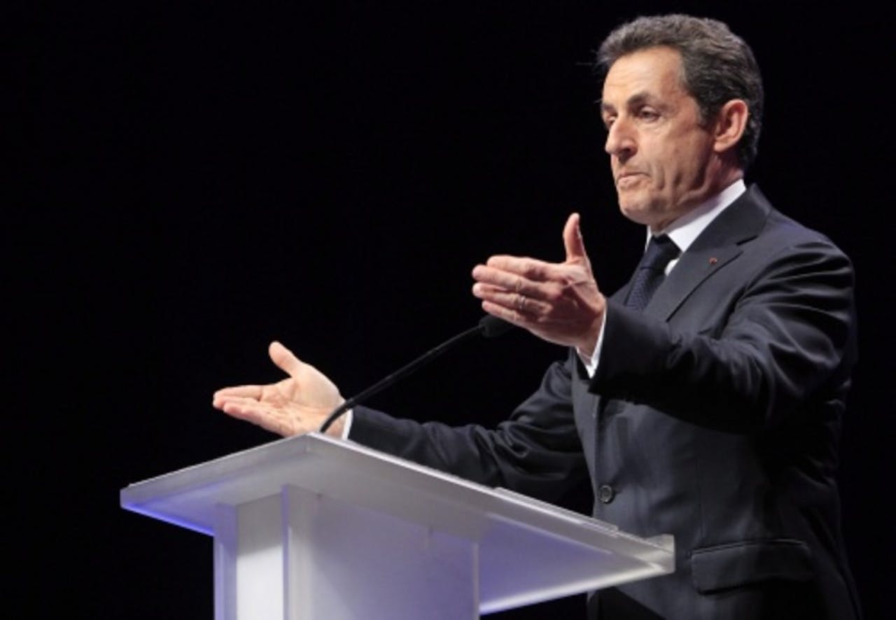 De Franse president Nicolas Sarkozy. EPA