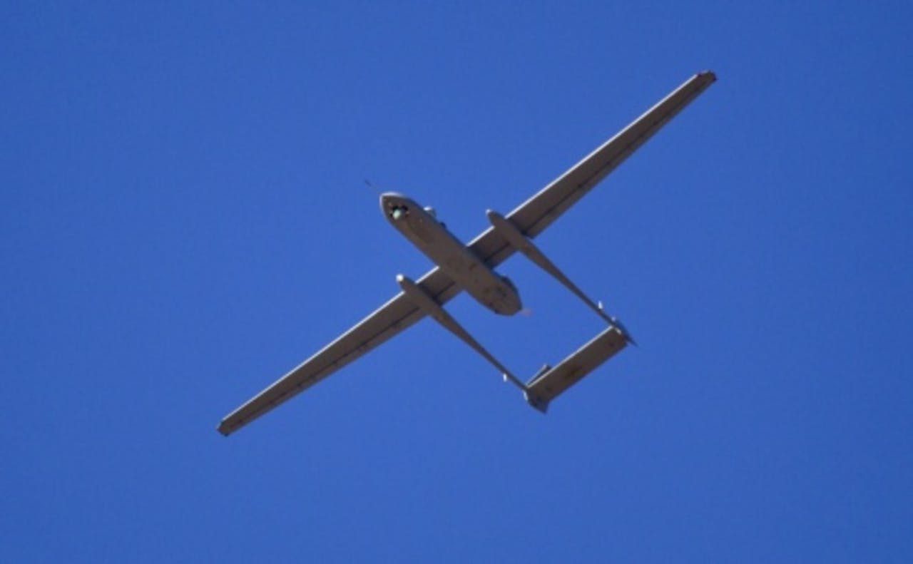 Archiefbeeld van een IsraÃ«lisch onbemand vliegtuigje. EPA