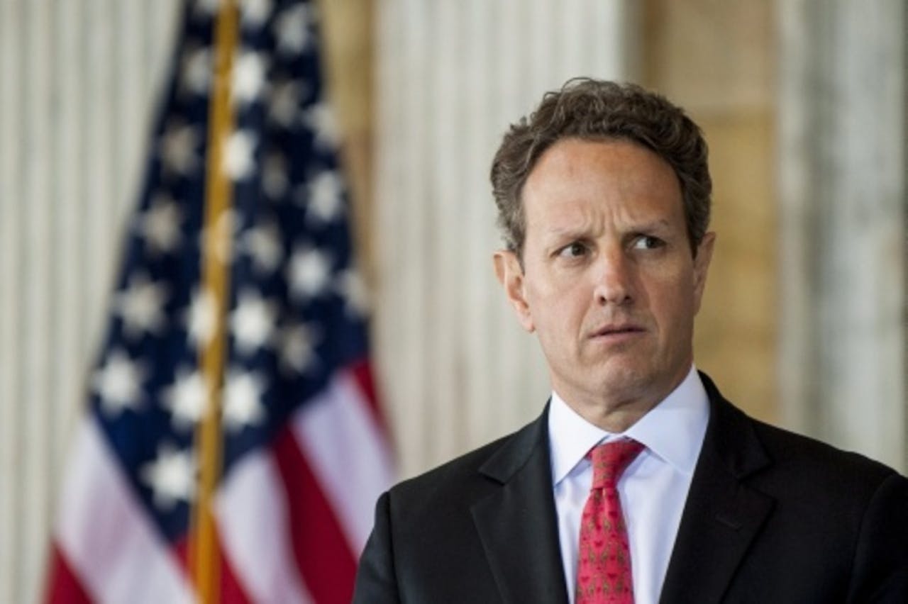 De Amerikaanse minister van FinanciÃ«n Timothy Geithner. EPA