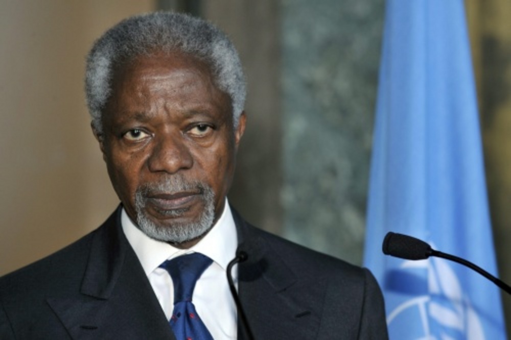 Kofi Annan, speciale gezant van de Verenigde Naties. EPA