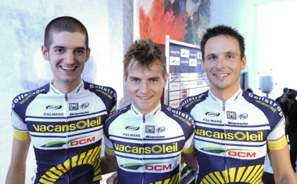 Wout Poels, Rob Ruijgh en Johnny Hoogerland (VLNR). ANP