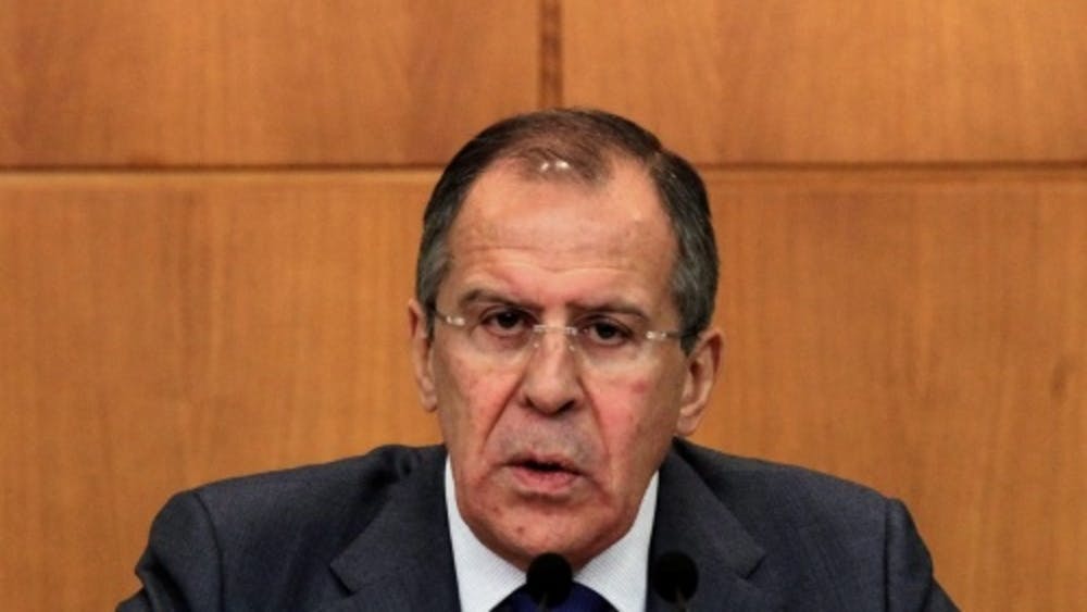 De Russische minister van Buitenlandse Zaken Lavrov. EPA