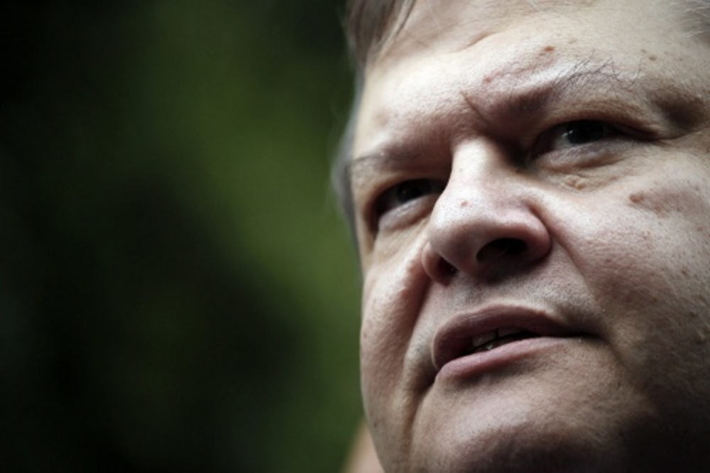 De leider van de socialistische partij Pasok, Evangelos Venizelos. EPA