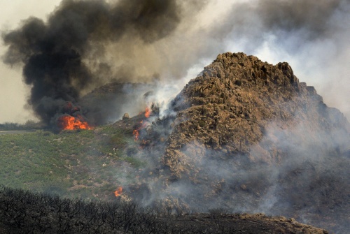 Archiefbeeld van een bosbrand in Spanje. EPA