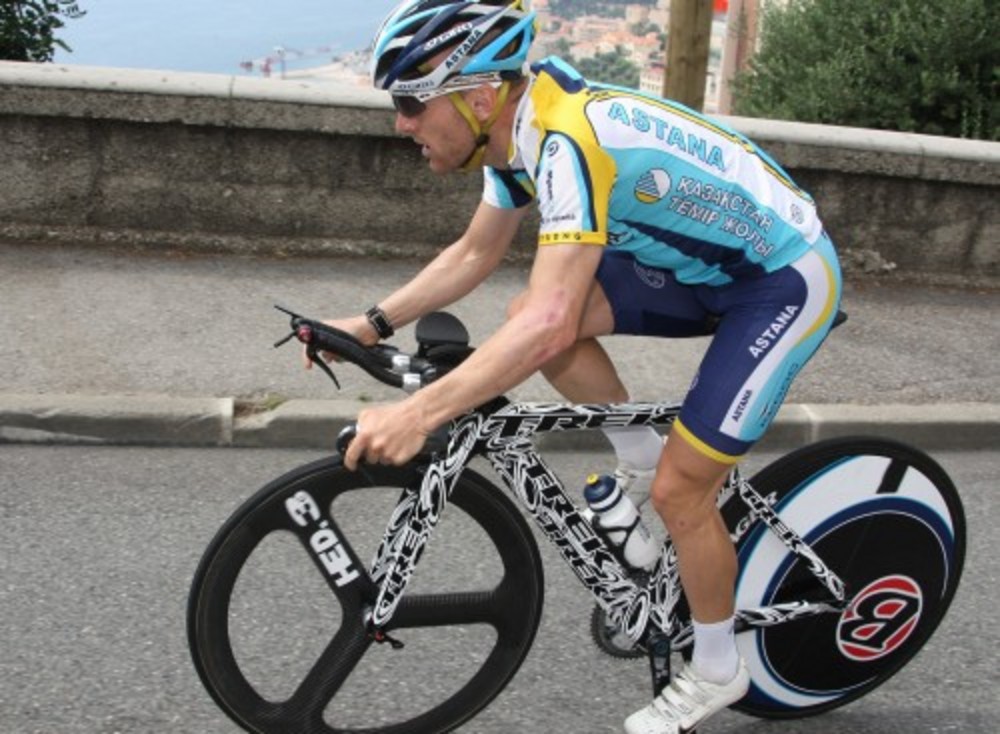 Archiefbeeld uit 2009 van Levi Leipheimer. EPA