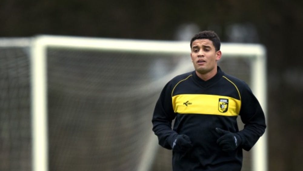 Jonathan Reis tijdens de training. ANP