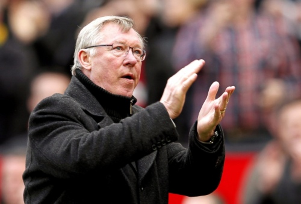 Archiefbeeld van trainer Alex Ferguson van Manchester United. EPA