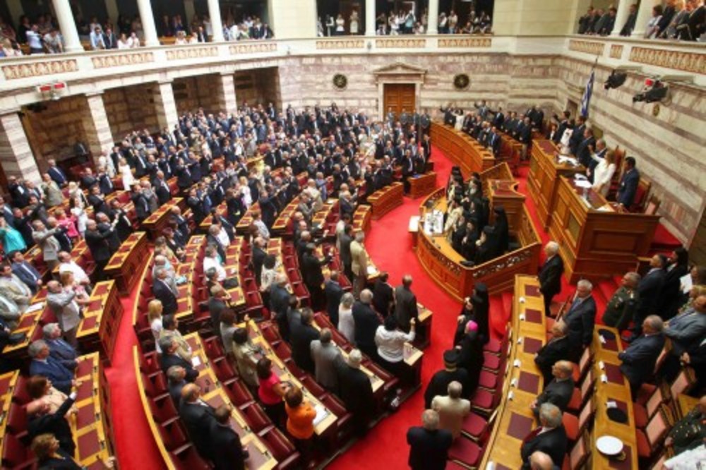 Het Griekse parlement in Athene. EPA
