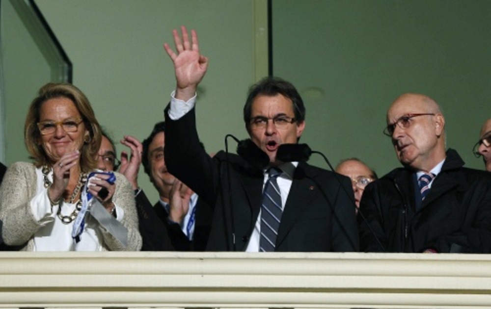 Partijleider Artur Mas van CiU (m). EPA