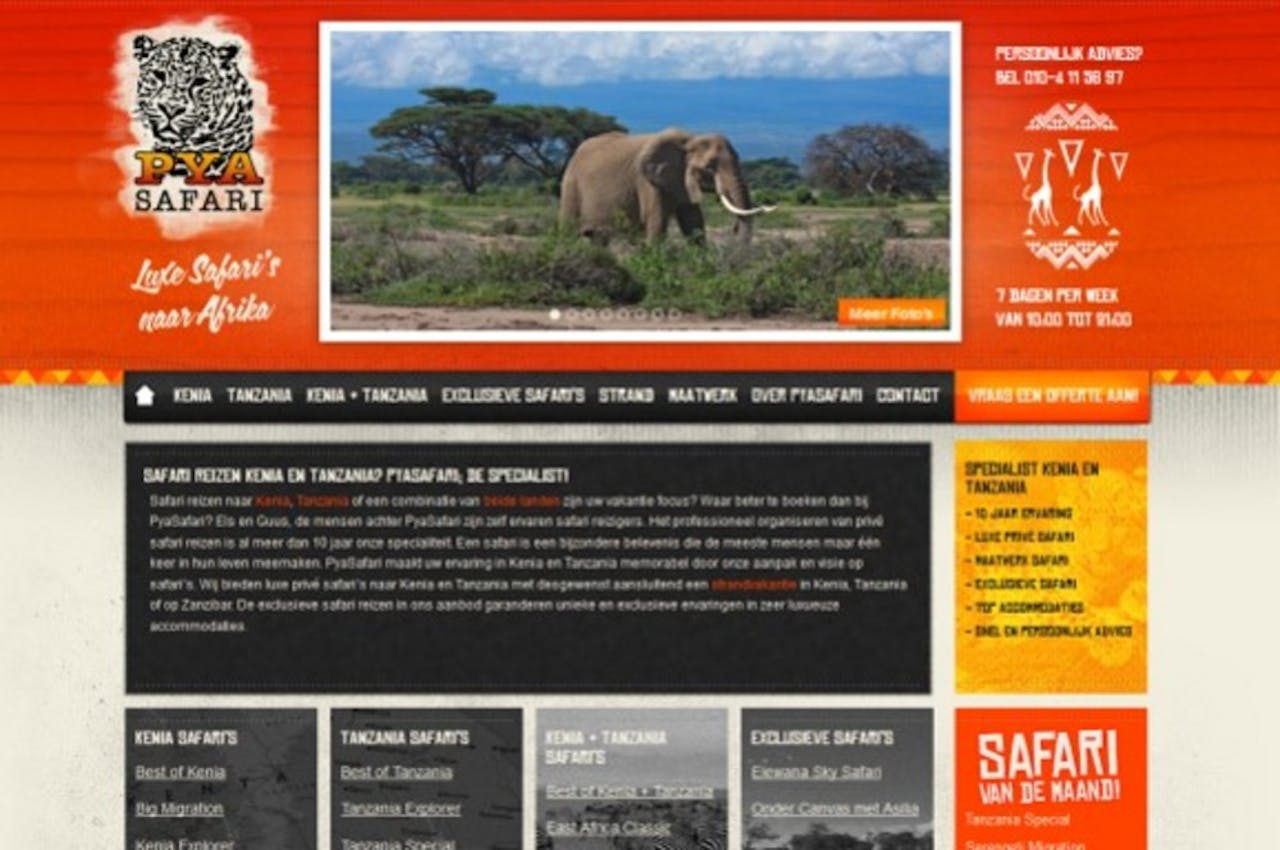 PyaSafari wil Afrikaanse sfeer overbrengen op bezoeker met nieuwe website