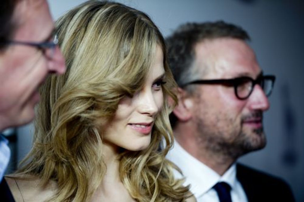 Acteurs Sylvia Hoeks (M) en Marcel Musters (R), de hoofdrolspelers van film De Bende van Oss. ANP Kippa