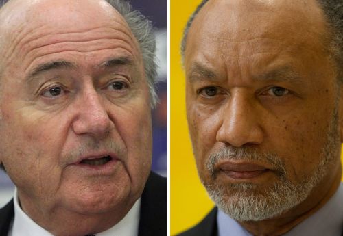 Sepp Blatter (links) en Mohamed bin Hammam. ANP.
