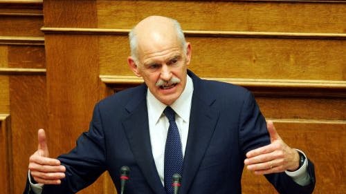 De Griekse premier George Papandreou. EPA