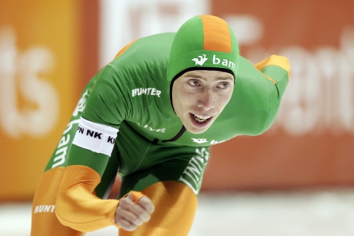 Jorrit Bergsma tijdens de NK afstanden op 4 november 2011. ANP