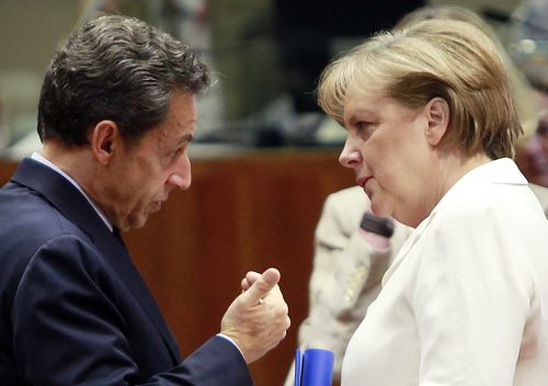 Angela Merkel en Nicolas Sarkozy. EPA