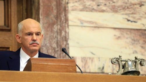 De Griekse premier George Papandreou. EPA