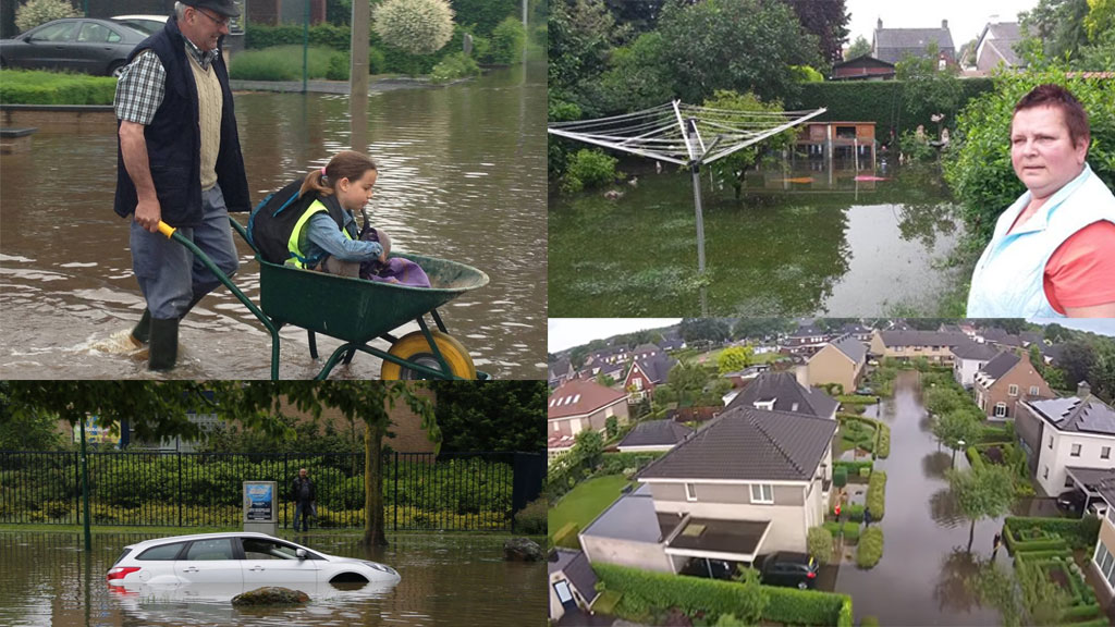 Nederland kampt met wateroverast. Foto: twitter/facebook