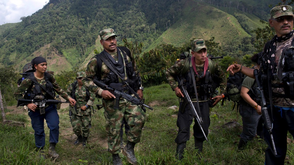 FARC-strijders. Foto: Hollandse Hoogte/AP