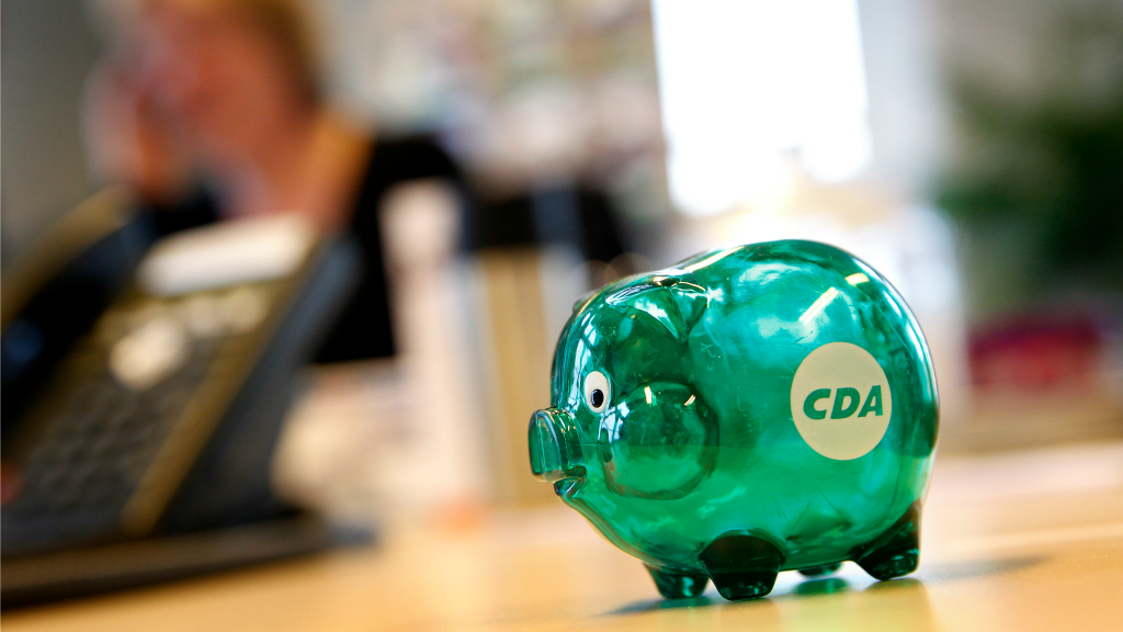Spaarpotje CDA. Foto: ANP