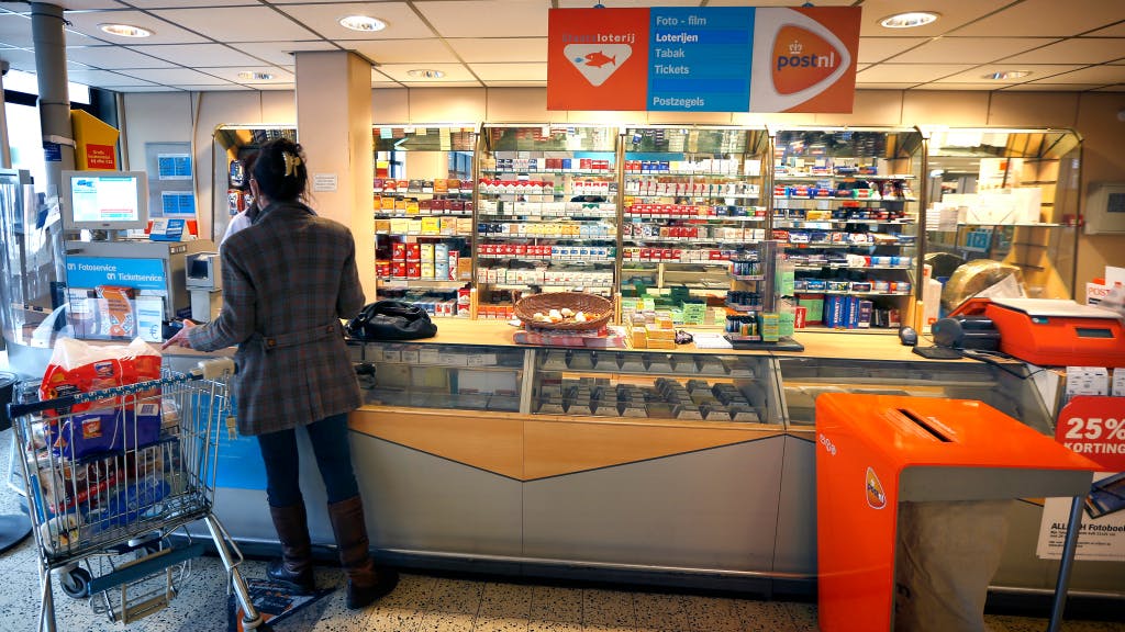 PostNL-punt in Albert Heijn voordat de supermarktketen ermee stopte. Foto ANP