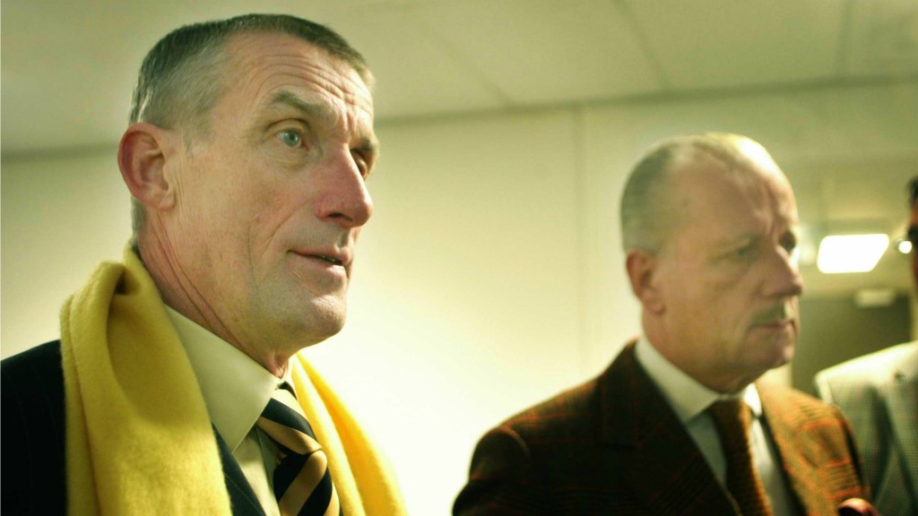Marten Fortuyn (l) met advocaat Theo Hiddema bij het proces tegen Volkert van der Graaf. ANP