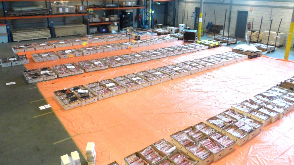 Onderschepte drugs in de haven van Rotterdam. Foto ANP