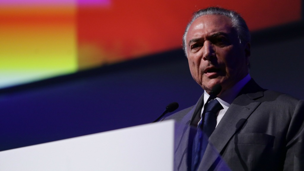 De Braziliaanse president Michel temer. Foto: HH/Paulo Lopes