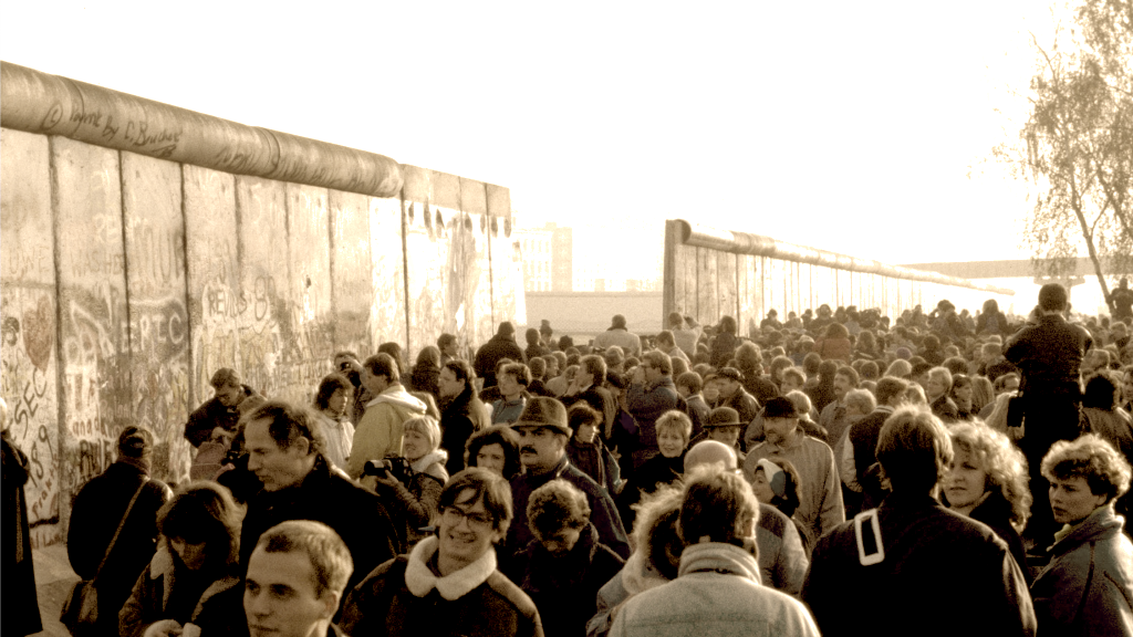 Openstelling grens Oost- en West-Duitsland in 1989. Foto: ANP