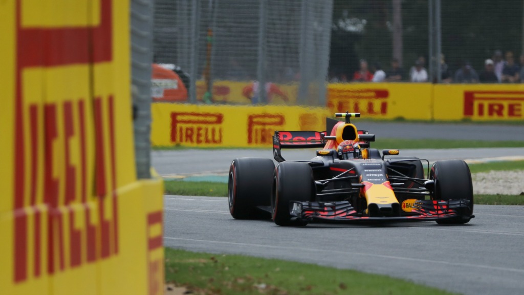 Verstappen tijdens zijn eerste rondjes in Australië. Foto: ANP.