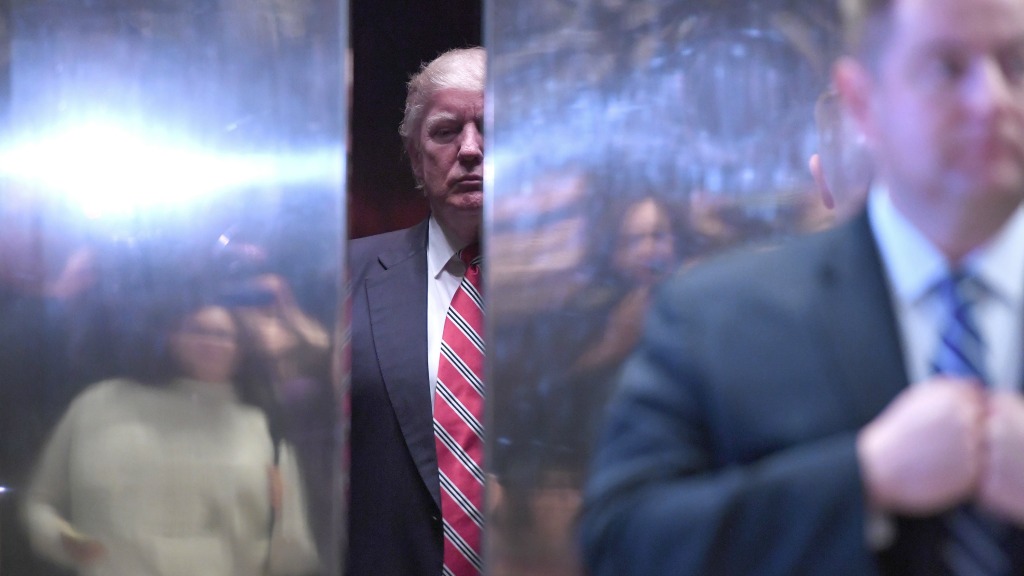 Zou Trump hier zijn elevator pitch oefenen? Foto: HH/Anthonny Behar